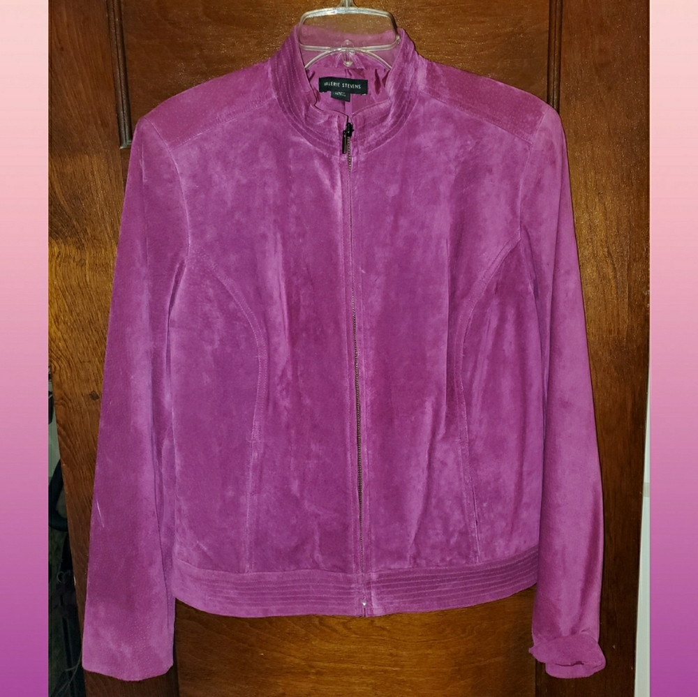 Valerie Stevens Real Suede Moto Jacket